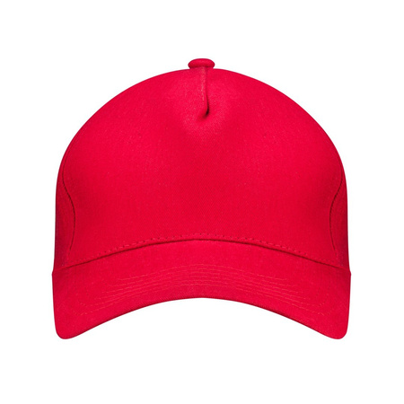 CZAPKA PIĘCIOPANELOWA CZA005 - CZERWONY