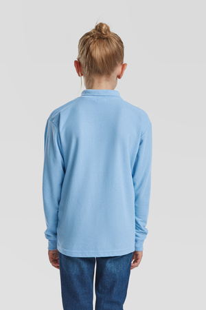 Koszulka Polo DZIECIĘCA Fruit of The Loom KIDS 65/35 LONG SLEEVE POLO błękitna