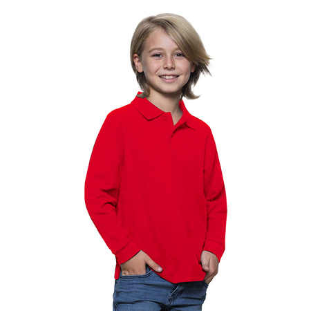 POLO KID LS JHK PKID 210 LS - CZERWONY