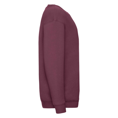 Bluza Klasyczna DZIECIĘCA Fruit of The Loom PREMIUM SET-IN SWEAT burgundowa