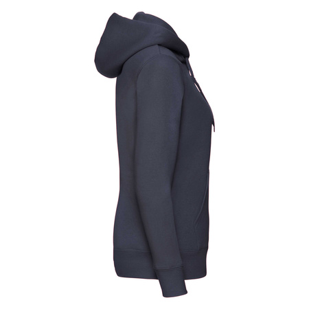 Bluza z kapturem i suwakiem  DAMSKA Fruit of The Loom PREMIUM HOODED Sweat Jacket ciemny granat