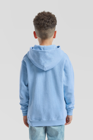 Bluza Kangurka DZIECIĘCA Fruit of The Loom HOODED SWEAT PREMIUM błękitna