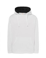Bluza UNISEX JHK Ocean KANGAROO CONTRAST biała