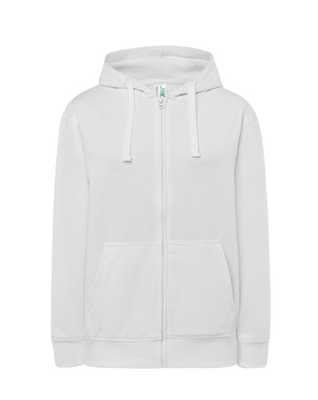 Bluza z kapturem i suwakiem  DAMSKA JHK SWULHOOD 240 biała