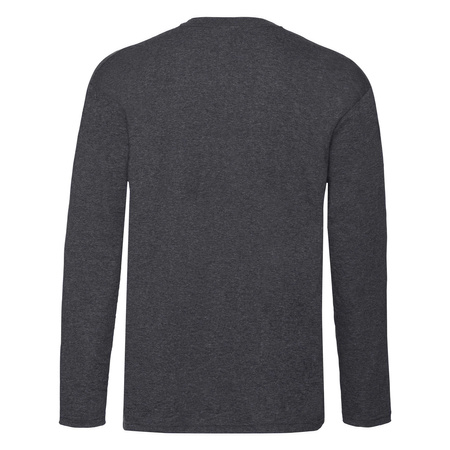 Koszulka dł. rękaw MĘSKA Fruit of The Loom VALUEWEIGHT LONG SLEEVE T ciemny szary melaż