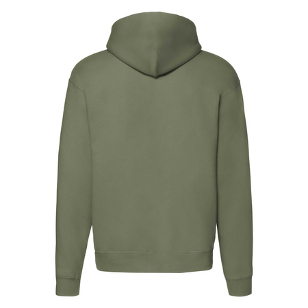 Bluza z kapturem i suwakiem  MĘSKA Fruit of The Loom PREMIUM HOODED Sweat Jacket oliwkowa