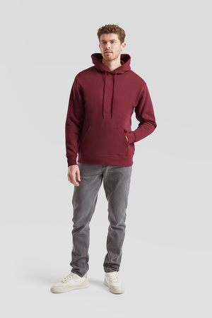 Bluza Kangurka MĘSKA Fruit of The Loom PREMIUM HOODED Sweat burgundowa