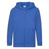 Bluza z kapturem i suwakiem  DZIECIĘCA Fruit of The Loom KIDS PREMIUM HOODED SWEAT JACKET niebieska