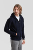 Bluza z kapturem i suwakiem  MĘSKA Fruit of The Loom PREMIUM HOODED Sweat Jacket ciemny granat