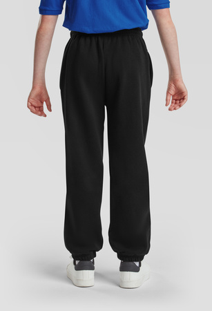 Spodnie dresowe DZIECIĘCE Fruit of The Loom KIDS PREMIUM ELASTICATED czarne