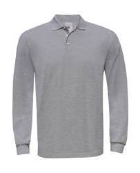 Koszulka polo B&C LSL HEAVYMILL heather grey