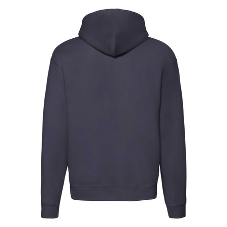 Bluza z kapturem i suwakiem  MĘSKA Fruit of The Loom PREMIUM HOODED Sweat Jacket ciemny granat