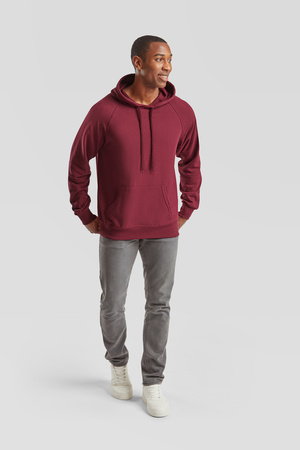 Bluza Kangurka MĘSKA Fruit of The Loom LIGHTWEIGHT HOODED Sweat  burgundowa