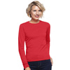 DAMSKA koszulka,  z długim rękawem, gładka, ciepła, PREMIUM, JHK, TSRLPRM LS, czerwona