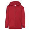 Bluza z kapturem i suwakiem  DZIECIĘCA Fruit of The Loom CLASSIC HOODED Sweat Jacket czerwona