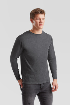 Koszulka dł. rękaw MĘSKA Fruit of The Loom VALUEWEIGHT LONG SLEEVE T ciemny szary melaż