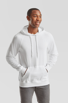 Bluza Kangurka MĘSKA Fruit of The Loom LIGHTWEIGHT HOODED Sweat  biała