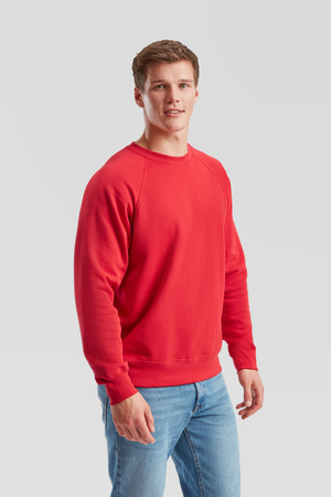 Bluza Klasyczna MĘSKA Fruit of The Loom CLASSIC RAGLAN Sweat czerwona