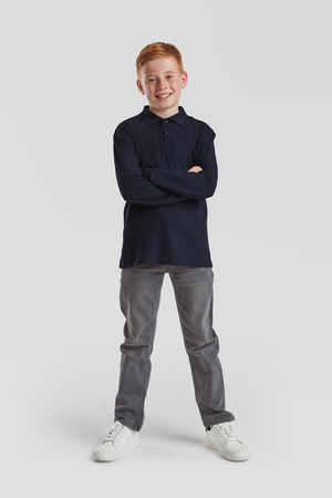 Koszulka Polo DZIECIĘCA Fruit of The Loom KIDS 65/35 LONG SLEEVE POLO ciemny granat