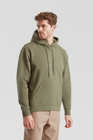 Bluza Kangurka MĘSKA Fruit of The Loom PREMIUM HOODED Sweat oliwkowa