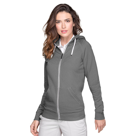 Bluza z kapturem i suwakiem  DAMSKA Malfini VOYAGE szary melanż