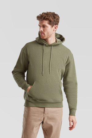 Bluza Kangurka MĘSKA Fruit of The Loom PREMIUM HOODED Sweat oliwkowa