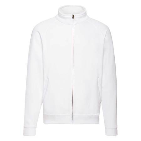 Bluza z suwakiem MĘSKA Fruit of The Loom CLASSIC SWEAT JACKET biała