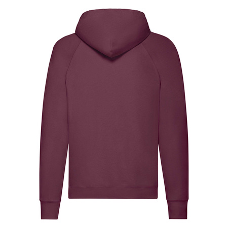 Bluza Kangurka MĘSKA Fruit of The Loom LIGHTWEIGHT HOODED Sweat  burgundowa