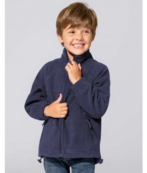 DZIECIĘCY polar, ciepła bluza polarowa, JHK,  FLEECE, granatowy