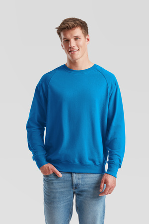 Bluza Klasyczna MĘSKA Fruit of The Loom LIGHTWEIGHT RAGLAN Sweat azurowy