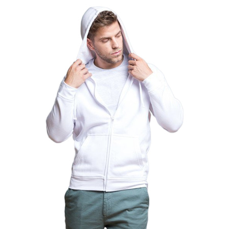 Bluza z kapturem i suwakiem  MĘSKA JHK SWUA HOOD SWEATSHIRT biała