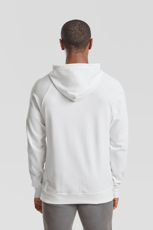 Bluza Kangurka MĘSKA Fruit of The Loom LIGHTWEIGHT HOODED Sweat  biała