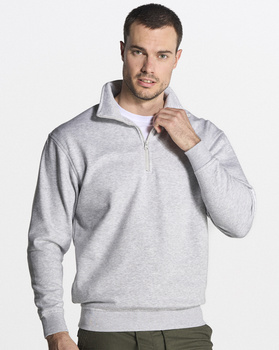 Bluza z krótkim suwakiem MĘSKA JHK SWRA ZIP HALF ZIP popielata