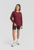 Bluza Klasyczna DAMSKA Fruit of The Loom LIGHTWEIGHT RAGLAN Sweat burgundowa