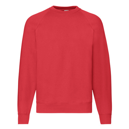 Bluza Klasyczna MĘSKA Fruit of The Loom CLASSIC RAGLAN Sweat czerwona