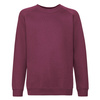 Bluza Klasyczna DZIECIĘCA Fruit of The Loom PREMIUM RAGLAN Sweat burgundowa