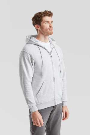 Bluza z kapturem i suwakiem  MĘSKA Fruit of The Loom CLASSIC HOODED Sweat Jacket jasnoszara melanż