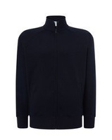 BLUZA dresowa męska z suwakiem, kieszeniami i stójką, JHK, SWRA FUZIP, granatowa