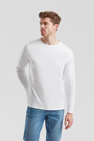 Koszulka dł. rękaw MĘSKA Fruit of The Loom VALUEWEIGHT LONG SLEEVE T biała