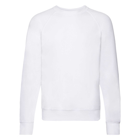 Bluza Klasyczna MĘSKA Fruit of The Loom LIGHTWEIGHT RAGLAN Sweat biała