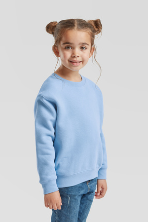 Bluza Klasyczna DZIECIĘCA Fruit of The Loom PREMIUM SET-IN SWEAT błękitna