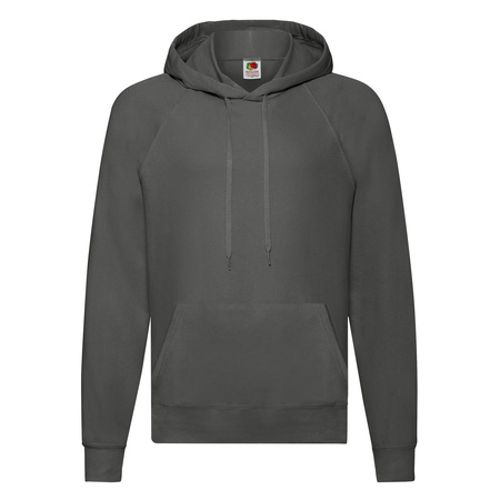 Bluza Kangurka MĘSKA Fruit of The Loom LIGHTWEIGHT HOODED Sweat grafitowa