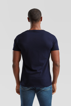 Koszulka Serek MĘSKA Fruit of The Loom ICONIC 150 V-Neck Tciemny granat