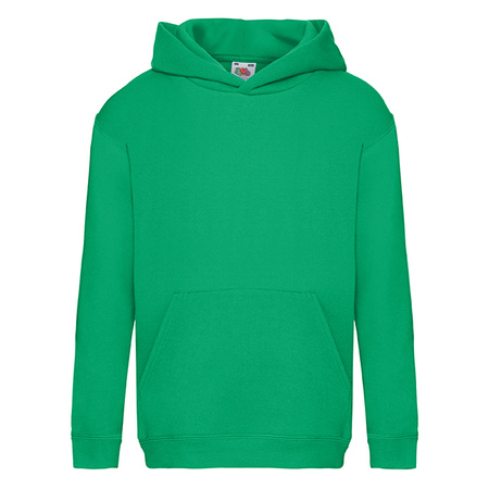 Bluza Kangurka DZIECIĘCA Fruit of The Loom HOODED SWEAT PREMIUM zieleń kelly