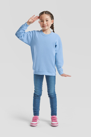 Bluza Klasyczna DZIECIĘCA Fruit of The Loom CLASSIC SET-IN SWEAT błękitna