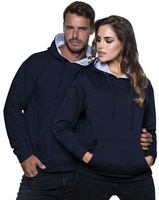 Bluza UNISEX JHK Ocean KANGAROO CONTRAST granatowa