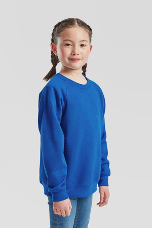 Bluza Klasyczna DZIECIĘCA Fruit of The Loom CLASSIC RAGLAN Sweat niebieska