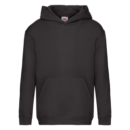 Bluza Kangurka DZIECIĘCA Fruit of The Loom HOODED SWEAT PREMIUM czarna