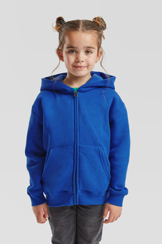 Bluza z kapturem i suwakiem  DZIECIĘCA Fruit of The Loom KIDS PREMIUM HOODED SWEAT JACKET niebieska