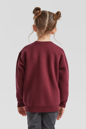 Bluza Klasyczna DZIECIĘCA Fruit of The Loom PREMIUM SET-IN SWEAT burgundowa